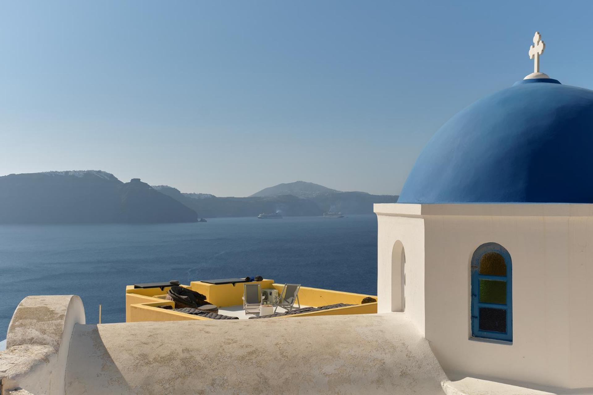Ilivatos - Elegant Villa On The Caldera'S Edge Ía Eksteriør bilde